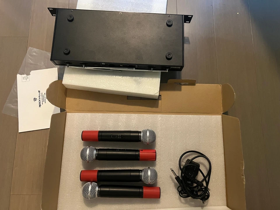 Rockville RWM4100VH VHF Wireless Quad Handheld Microphone System -PRISTINE COND! - Image 2 of 4