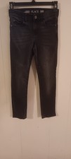 Childrens Place Boy's Size 8 Black Denim Stretch Skinny Jeans
