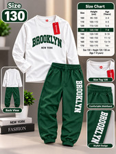boys outfit size 7 /9 y green and white
