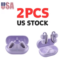 2PACK-Clip on Earbuds Open Ear Wireless Bluetooth 5.4 Headphone with  ANC IPX5