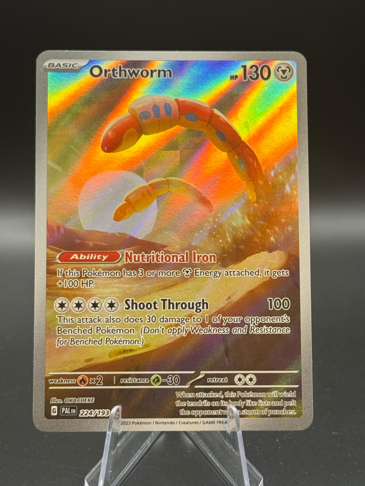 Orthworm - 224/193 Illustration Rare Holo NM Pokemon SV02: Paldea Evolved