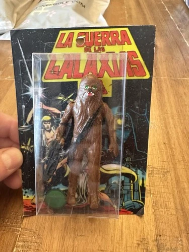 VINTAGE RARE STAR WARS CHEWBACCA FIGURE BOOTLEG MEXICO 1980's? Cardback Style