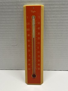 Vintage Taylor Plastic Indoor/Outdoor Thermometer 7 1/4”x1 3/4” Pre-Owned 