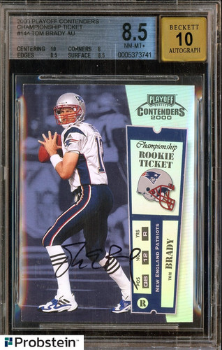 2000 Playoff Contenders Championship Ticket TOM BRADY /100 RC BGS 8.5 w/ 10 AUTO