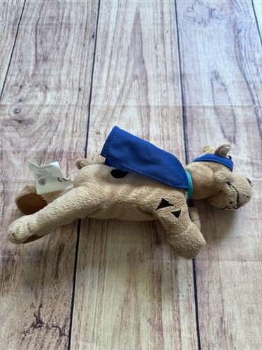 Scooby Doo Super Hero Plush Stuffed Animal Beanie Laying Down Blue Cape 10" - Picture 4 of 9