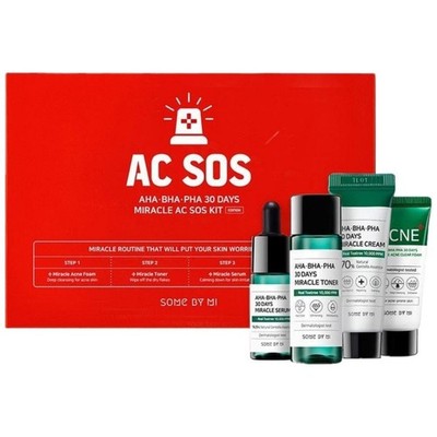 Some By Mi AHA BHA PHA 30 Days Miracle AC SOS, Akne Haut Kit