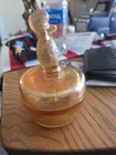 Vtg. Jeannette Marigold Carnival Glass Poodle Dog W/ Plastic Lid For  Powder Jar — photo 4