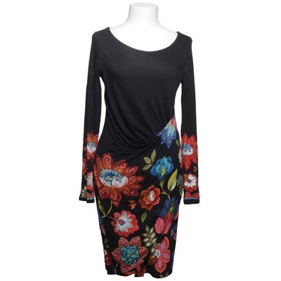 Desigual, Kleid, Größe: S, Schwarz/Mehrfarbig, Blumen, Damen #ggs