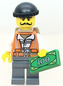 LEGO&reg; - Minifigure Town City Police Bandit Burglar Set 60139 Command - cty0754