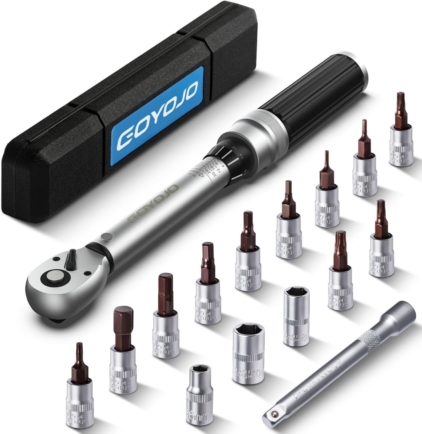 1/4" Chiave Dinamometrica Di Torsione 2-24 Nm, Precisione ± 3%,16 Pezzi Kit Di M