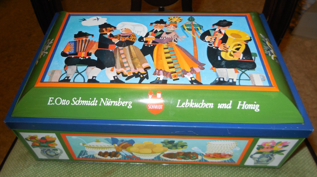 Vtg E. Otto Schmidt Lebkuchen Und Honig Nurnberg West Germany