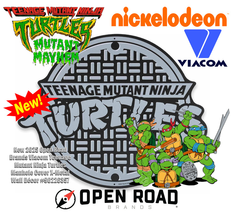 New Open Road Brands Teenage Mutant Ninja Turtles Manhole Cover Metal Wall Décor