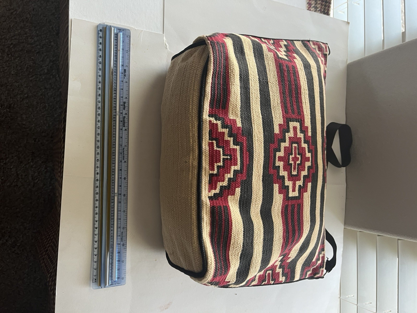 Handcrafted Colorful Patchwork Duffle-Style St. C… - image 4