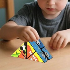 Cubo sensoriale giocattolo, cubo puzzle trasformabile per ragazzi, treno,
