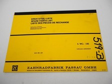 ZF 4WG-180 Hydromedia caja de cambios lista de piezas de repuesto Kaelble-Gmeinder Parts List 07/92