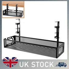 Under Desk Cable Management Tray No Drill, Metal Mesh Clamp-on Cable Tray UK