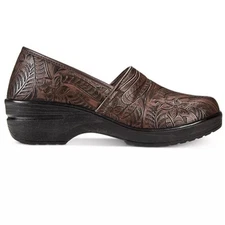 Easy Works By Lyndee Slip Resistant Clogs Brown Tool Lyndee 7.5 W NEW IN BOX