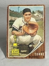 1962 Topps #218 Joe Torre Milwaukee Braves Rookie Baseball Card Vintage. rookie card picture