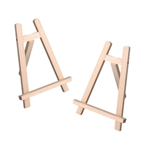 Chevalet de table ultra compact et pliable lot de 2 mini supports en bois stable