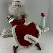 Telco Motion-ette Animated Santa Ironing Clothes 19" 1995 Christmas Decor WORKS