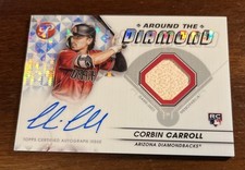 Corbin Carroll 2023 Topps Pristine Around the Diamond Rookie Relic Auto #19/99