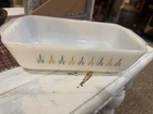 Vintage Anchor Hocking #441  1 Quart Fire King Atomic Star Casserole Dish No Lid