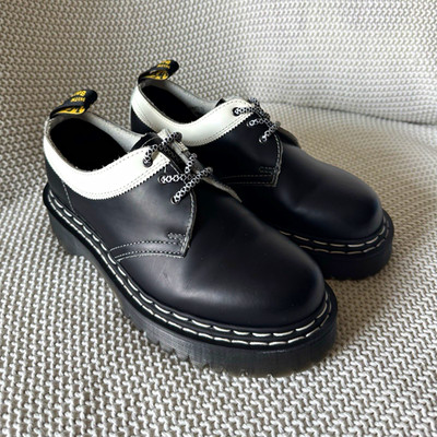 Dr. Martens 1461 BEX Black/White Leather Oxford Lace-Up Shoes US 6 M 7 L EU 38