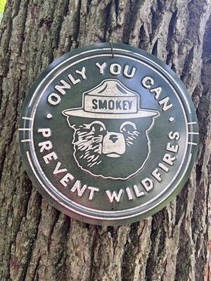 12'' Smokey The Bear ''Only You Can Prevent Wild Fires'' Tin Metal Sign USA Made