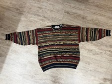 VTG Florence Tricot Sweater Mens XL 3D Knit Colorful Textured Coogi Style