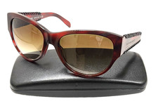 BURBERRY B 4121-Q-A 3322/13 Red Burgundy Plastic Women's Sunglasses Italy
