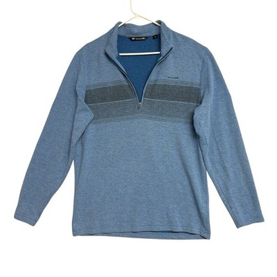 Travis Mathew Bridge The Gap Golf Blue L Men Stretch Soft 1/4 Zip Pullover