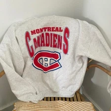 NHL Montreal Canadiens Hockey graphic ash color Sweatshirt men women KV22275
