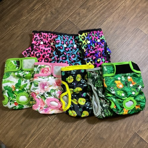 Leekalos Dog Cloth Diapers Reusable with Inserts one Size 8-30 LB set of 8 New - Picture 4 of 17