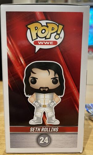 Funko Pop Vinyls WWE 24 MIB Seth Rollins White Suit Free Pop Protector - Picture 4 of 6