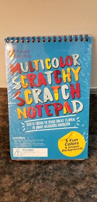 Purple Ladybug Multicolor Scratchy Scratch Notepad w/4 Stylus Scratchers SEALED