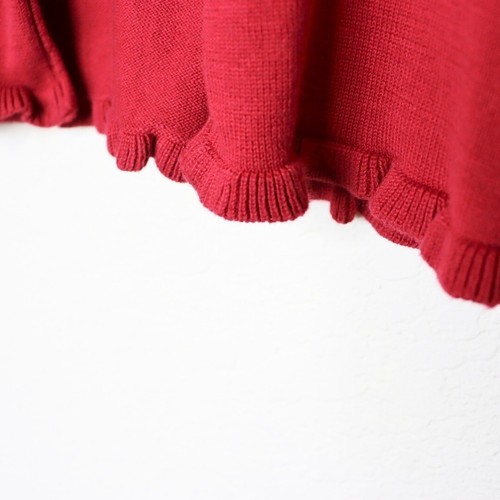 American Princess Cardigan Girls Size 5 Red Decorative Ruffle Open Front Sweater - Picture 5 of 9