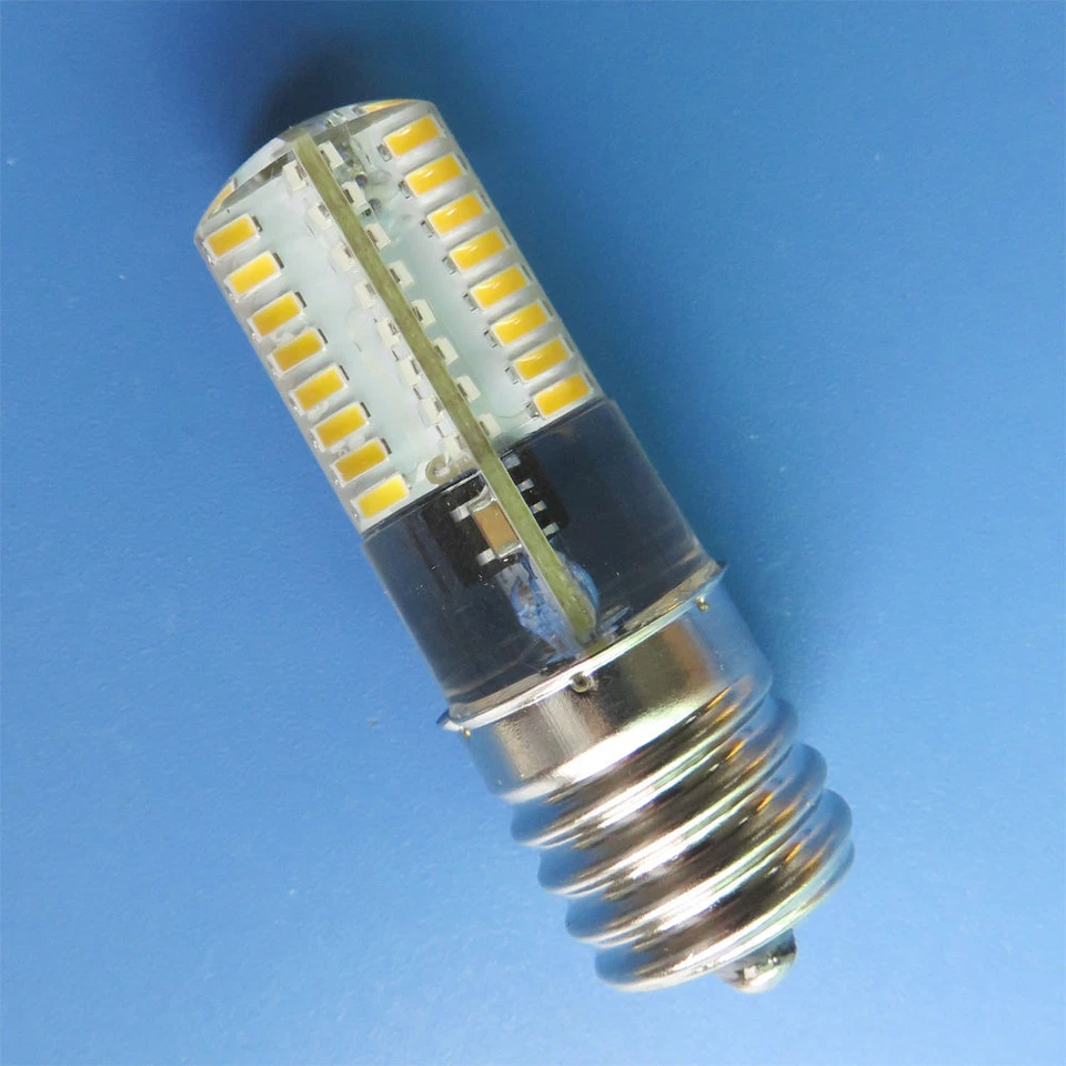 10pcs E17 C9 Warm White bulb 64 3014SMD LED 110V 120V 2.6W Silicone Crystal - Image 3 of 4