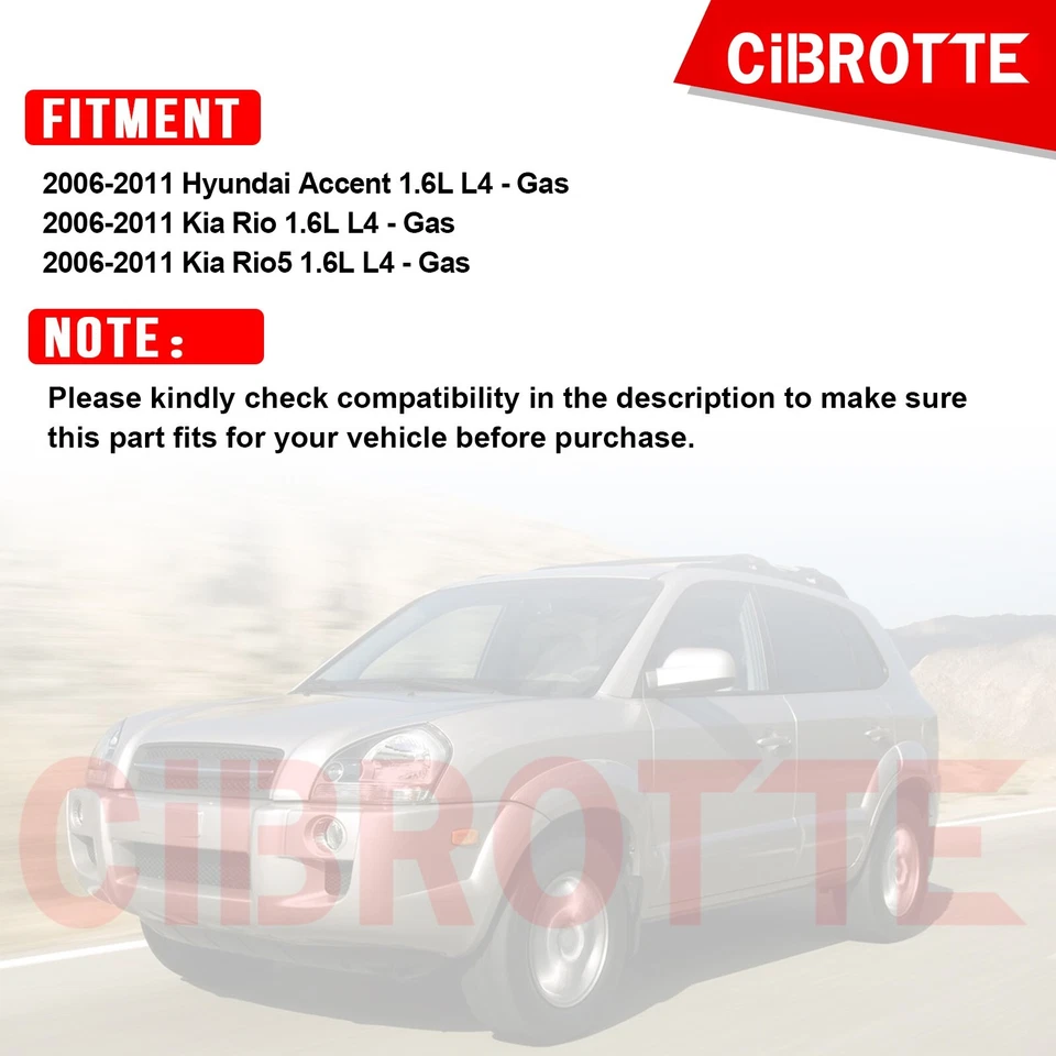 Cubierta de válvula de aluminio para Kia Rio Rio5 2006-2011 Hyundai Accent 1,6 L DOHC NA Foto 3 de 4