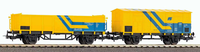 Piko Classic Nostalgie 28301 Set 2 GüTerwagen Hilfszug Fs, Gelb Blau H0