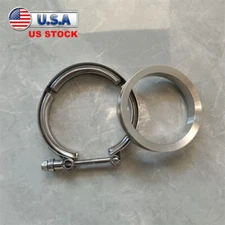 4" Downpipe Flange & Clamp Kit for Borg Warner Turbo S369 SX SX-E S200 S300