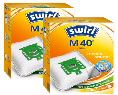 8 Staubsaugerbeutel Swirl M40 geeignet für Miele Exklusiv Edition - S5