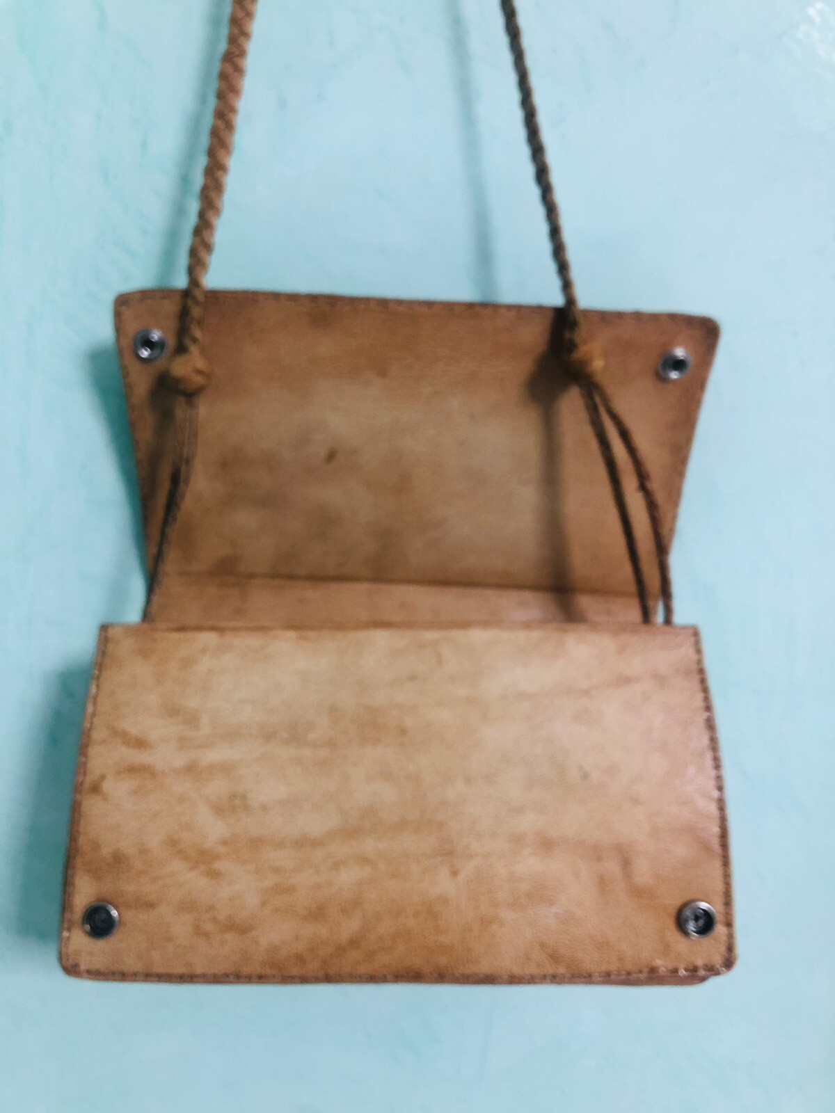 Stylish Vintage Python Snake Leather Shoulder Clu… - image 7