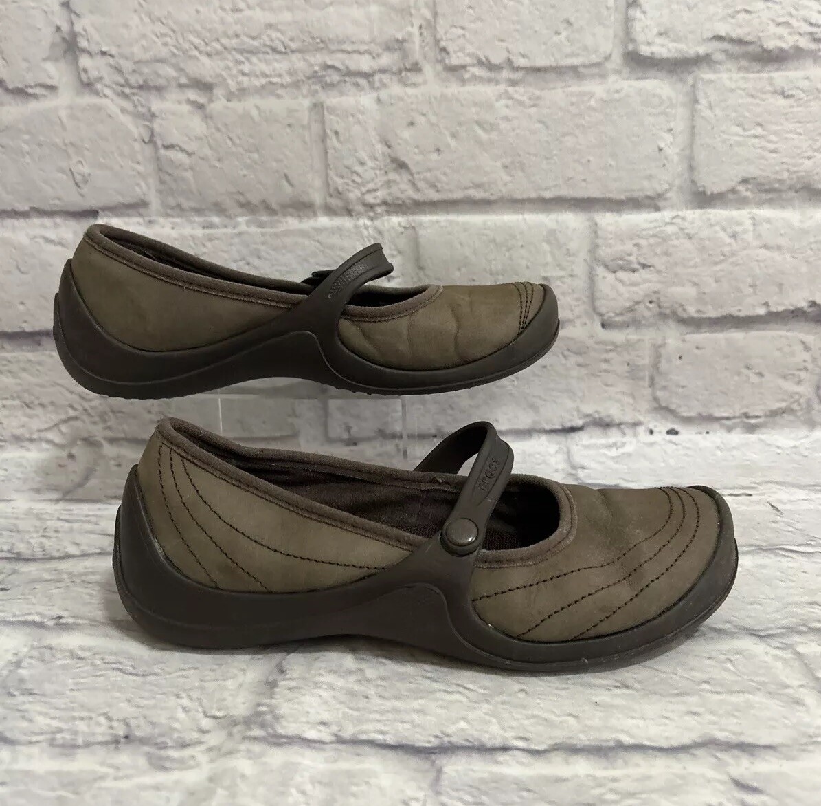 Crocs Shoes Women Size Mary Jane Croslite Slip On Lightweight