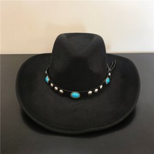 Nuevo Sombrero de Vaquero Occidental de Moda para Mujer y Hombre con Ala Fieltro Sombrero Gorras