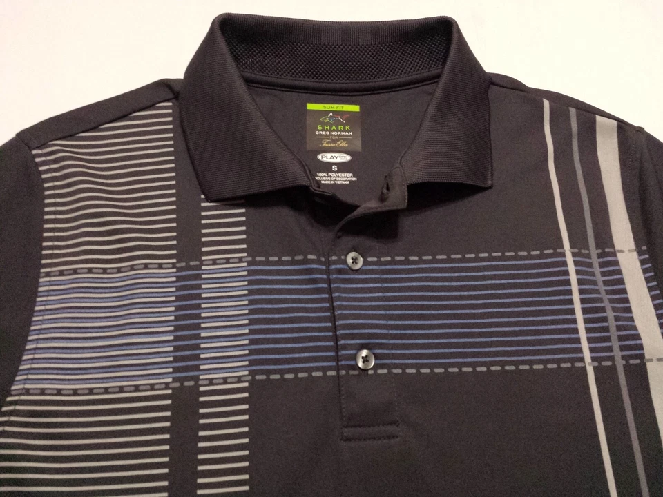 Camisa polo atlética xadrez multicolorida masculina Greg Norman Play Dry pequena S/S - Imagem 2 de 4