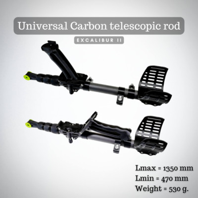 Carbon Teleskopgestänge für Minelab Excalibur I / II Shaft Rod
