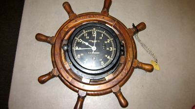 Vintage Chelsea Boston Ships Wheel Maritime Wall Clock - 17