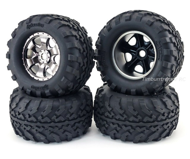 8 X HPI Savage XL Flux Warlock Wheels Gt2 Mounted Tire 105801 4462 for