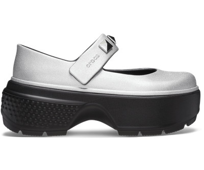 Crocs STOMP METALLIC MARY JANE Silver Size M4/W6-M9/W11