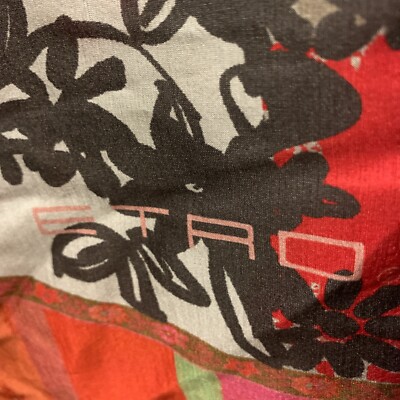 New ETRO scarf shawl silk red Pink Colorful